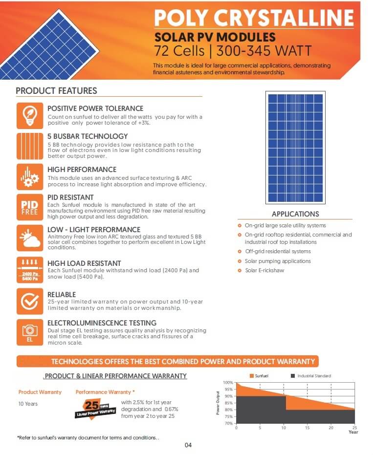 Poly Solar Module Bright Power System Technology | www.bpst.in | bpst.in